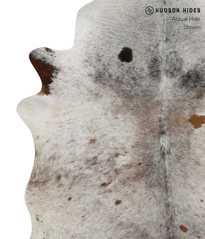 Salt and Pepper Brown Large Brazilian Cowhide Rug 6'3"H x 6'1"W #83110 by Hudson Hides