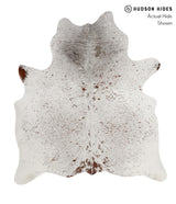 Salt and Pepper Brown Large Brazilian Cowhide Rug 6'3"H x 5'5"W #83113 by Hudson Hides