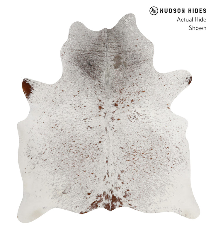 Salt and Pepper Brown Large Brazilian Cowhide Rug 6'3"H x 5'5"W #83113 by Hudson Hides