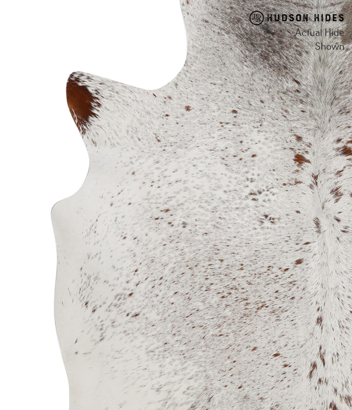 Salt and Pepper Brown Large Brazilian Cowhide Rug 6'3"H x 5'5"W #83113 by Hudson Hides