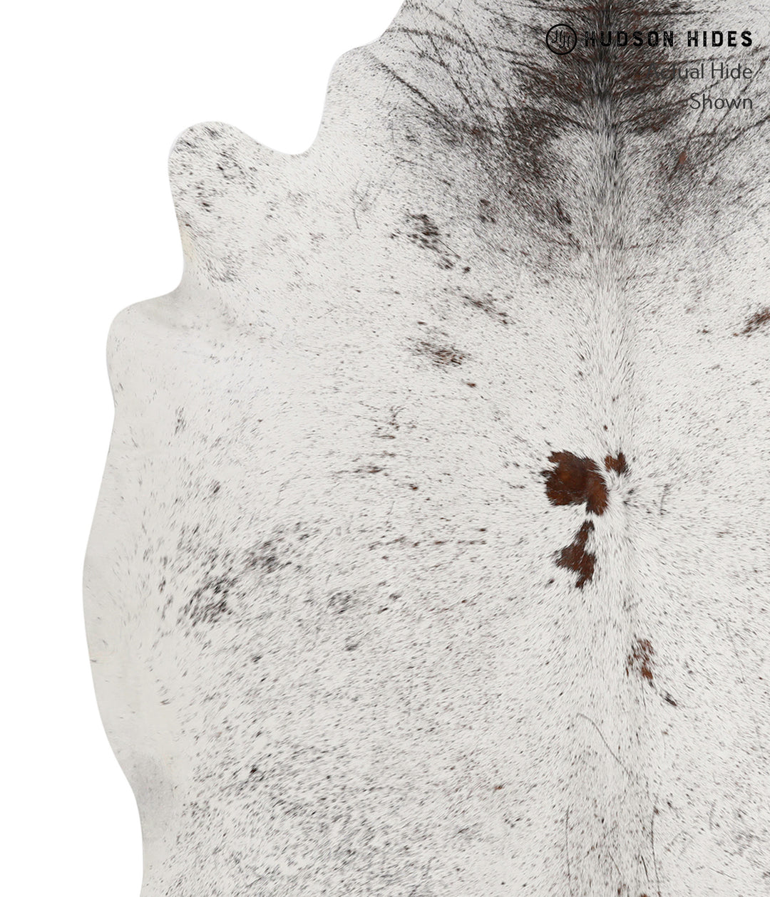 Salt and Pepper Brown X-Large Brazilian Cowhide Rug 6'10"H x 6'0"W #83