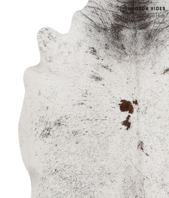 Salt and Pepper Brown X-Large Brazilian Cowhide Rug 6'10"H x 6'0"W #83115 by Hudson Hides
