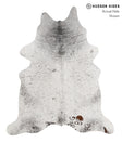 Salt and Pepper Brown X-Large Brazilian Cowhide Rug 7'8"H x 6'4"W #83116 by Hudson Hides