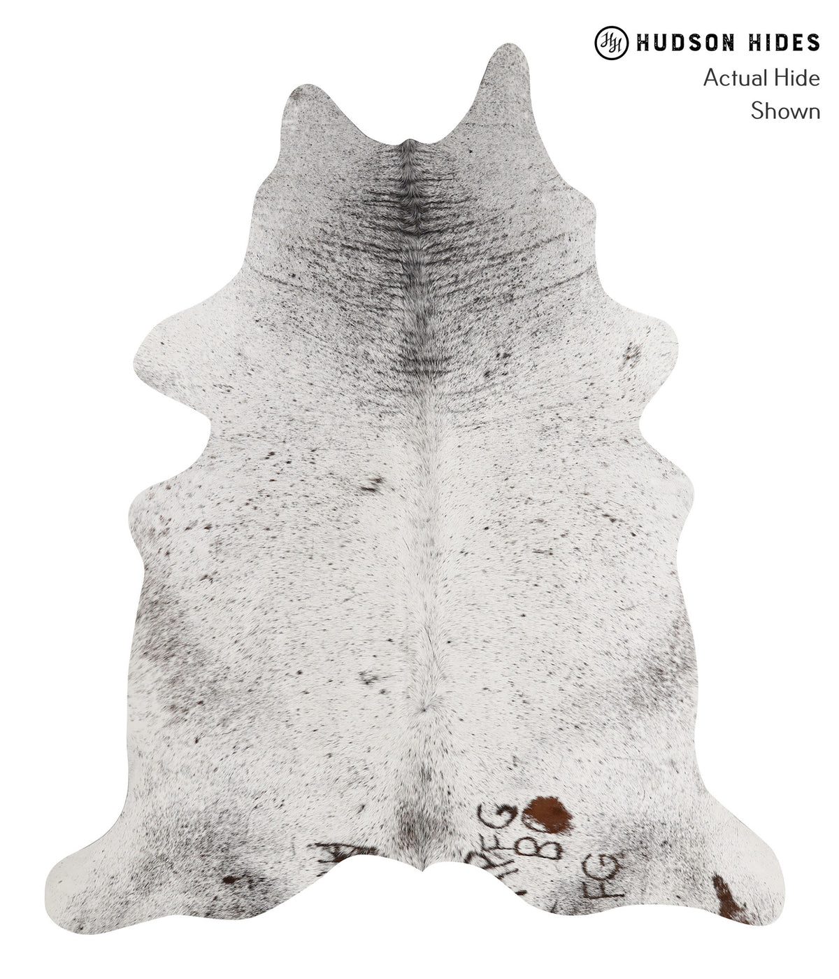 Salt and Pepper Brown Cowhide Rug #83116