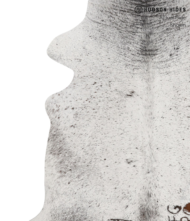 Salt and Pepper Brown X-Large Brazilian Cowhide Rug 7'8"H x 6'4"W #83116 by Hudson Hides