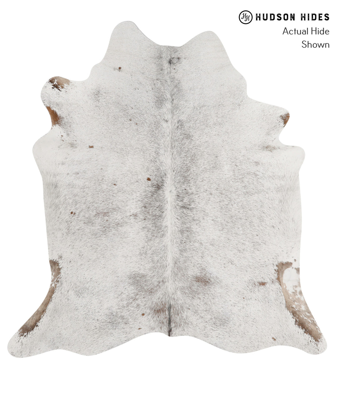 Salt and Pepper Brown X-Large Brazilian Cowhide Rug 6'8"H x 6'4"W #831