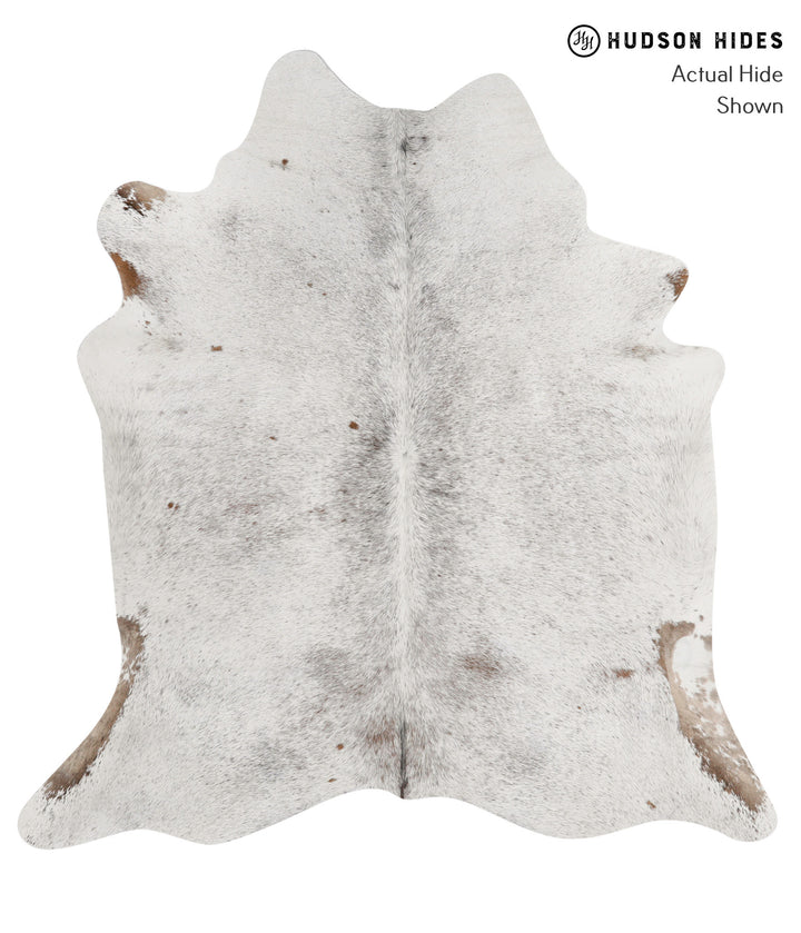 Salt and Pepper Brown X-Large Brazilian Cowhide Rug 6'8"H x 6'4"W #83120 by Hudson Hides