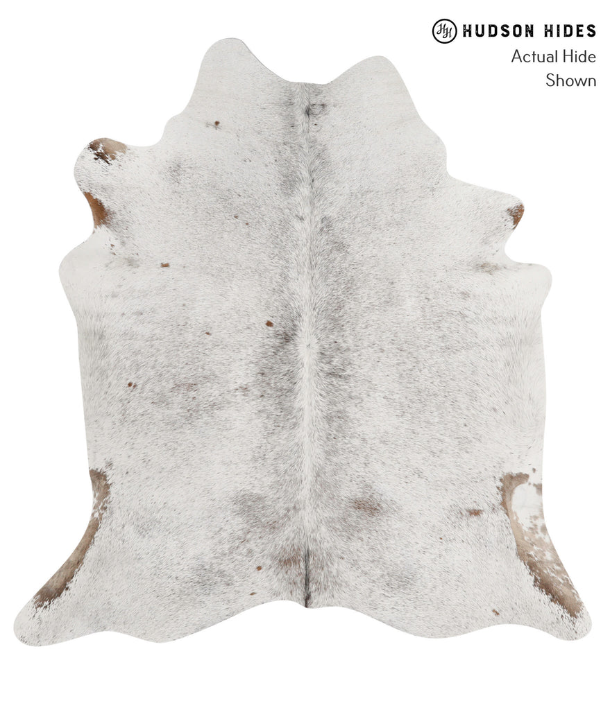 Salt and Pepper Brown X-Large Brazilian Cowhide Rug 6'8"H x 6'4"W #83120 by Hudson Hides