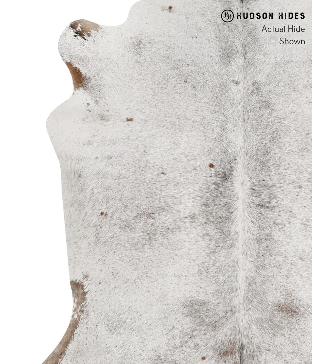 Salt and Pepper Brown X-Large Brazilian Cowhide Rug 6'8"H x 6'4"W #831