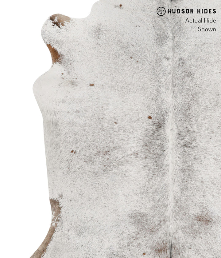 Salt and Pepper Brown X-Large Brazilian Cowhide Rug 6'8"H x 6'4"W #83120 by Hudson Hides