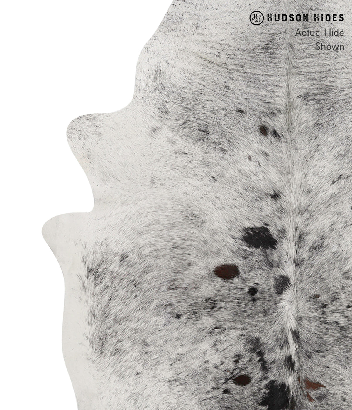 Salt and Pepper Black X-Large Brazilian Cowhide Rug 7'0"H x 5'10"W #83128 by Hudson Hides