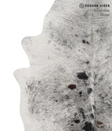 Salt and Pepper Black X-Large Brazilian Cowhide Rug 7'0"H x 5'10"W #83128 by Hudson Hides