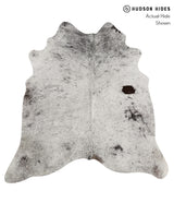 Salt and Pepper Black Large Brazilian Cowhide Rug 5'7"H x 5'8"W #83142 by Hudson Hides