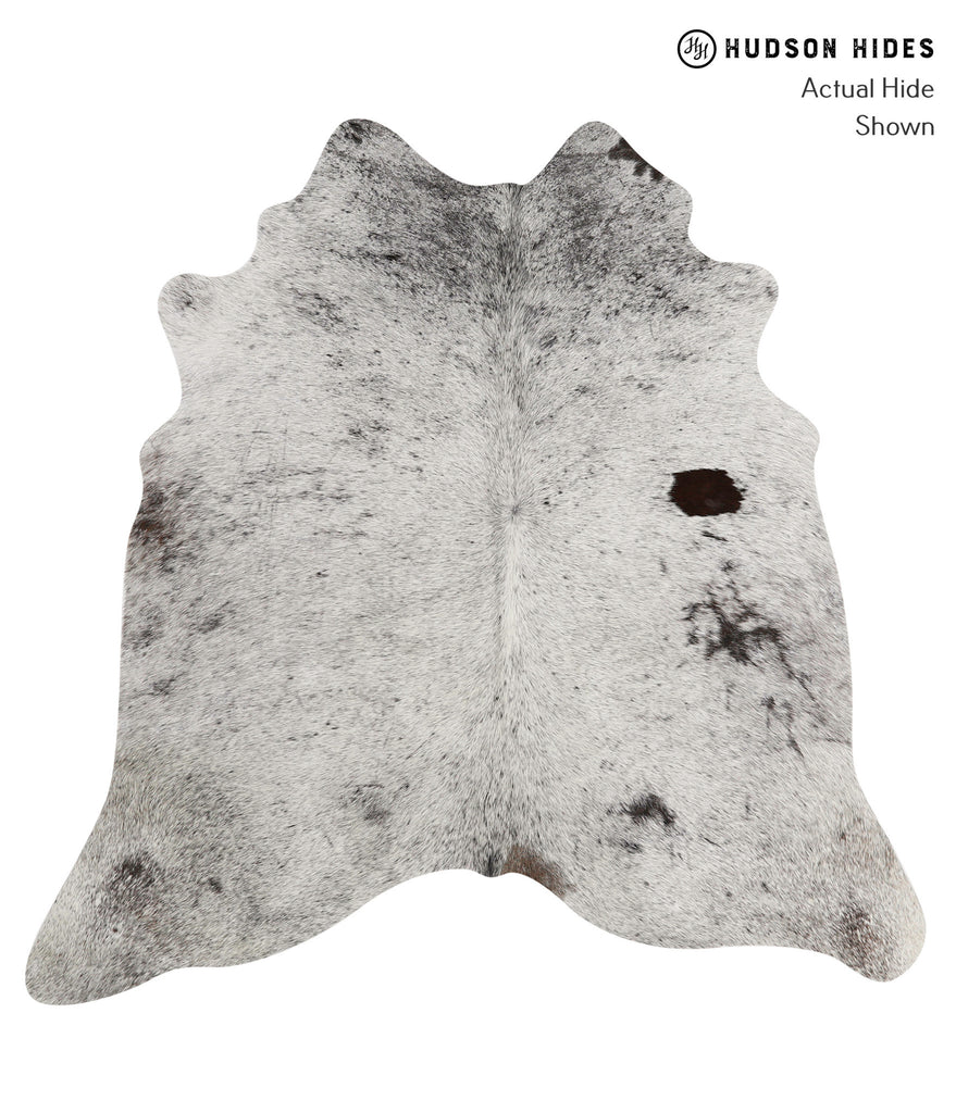 Salt and Pepper Black Large Brazilian Cowhide Rug 5'7"H x 5'8"W #83142 by Hudson Hides