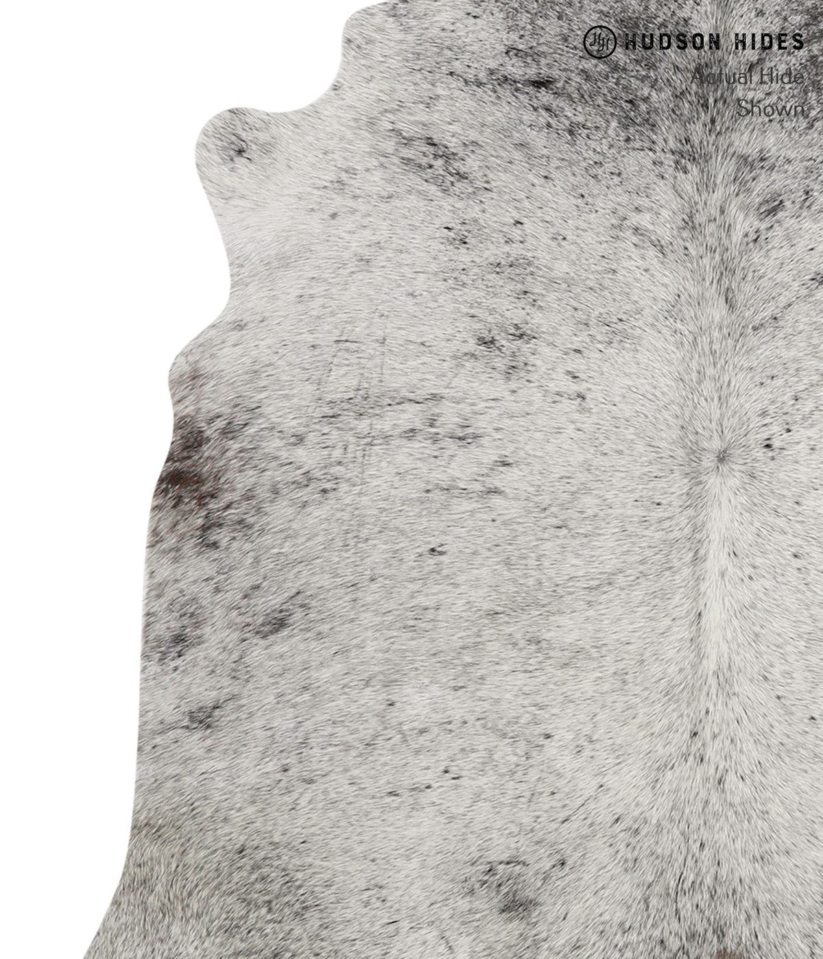 Salt and Pepper Black Large Brazilian Cowhide Rug 5'7"H x 5'8"W #83142 by Hudson Hides