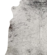 Salt and Pepper Black Large Brazilian Cowhide Rug 5'7"H x 5'8"W #83142 by Hudson Hides