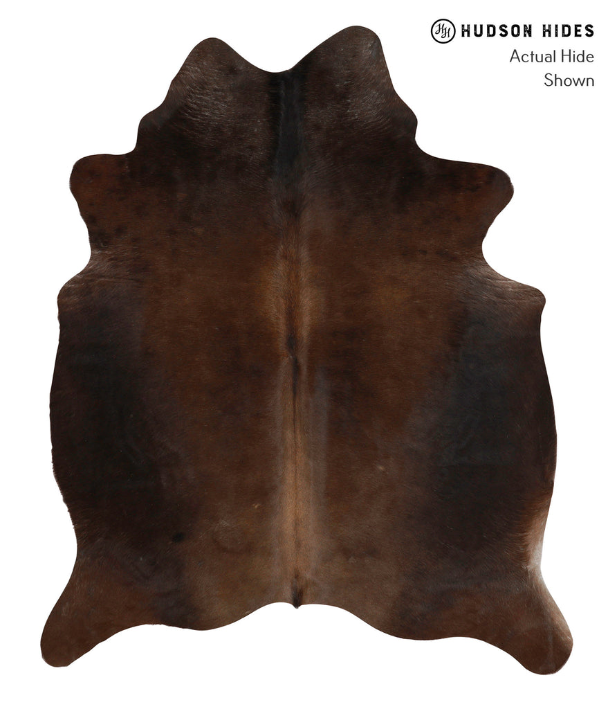 Chocolate Large Brazilian Cowhide Rug 6'7"H x 5'5"W #83143 by Hudson Hides