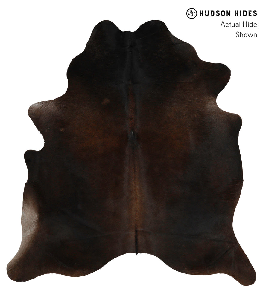 Chocolate X-Large Brazilian Cowhide Rug 6'8"H x 6'3"W #83212 by Hudson Hides