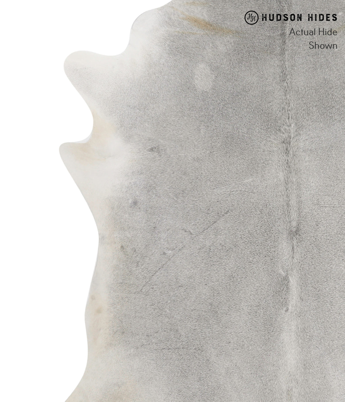 Medium Grey X-Large Brazilian Cowhide Rug 7'0"H x 7'0"W #83229 by Hudson Hides