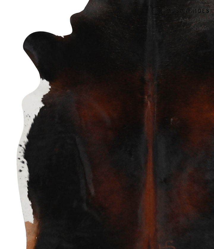 Chocolate and White Large Brazilian Cowhide Rug 6'10"H x 5'9"W #83255 by Hudson Hides