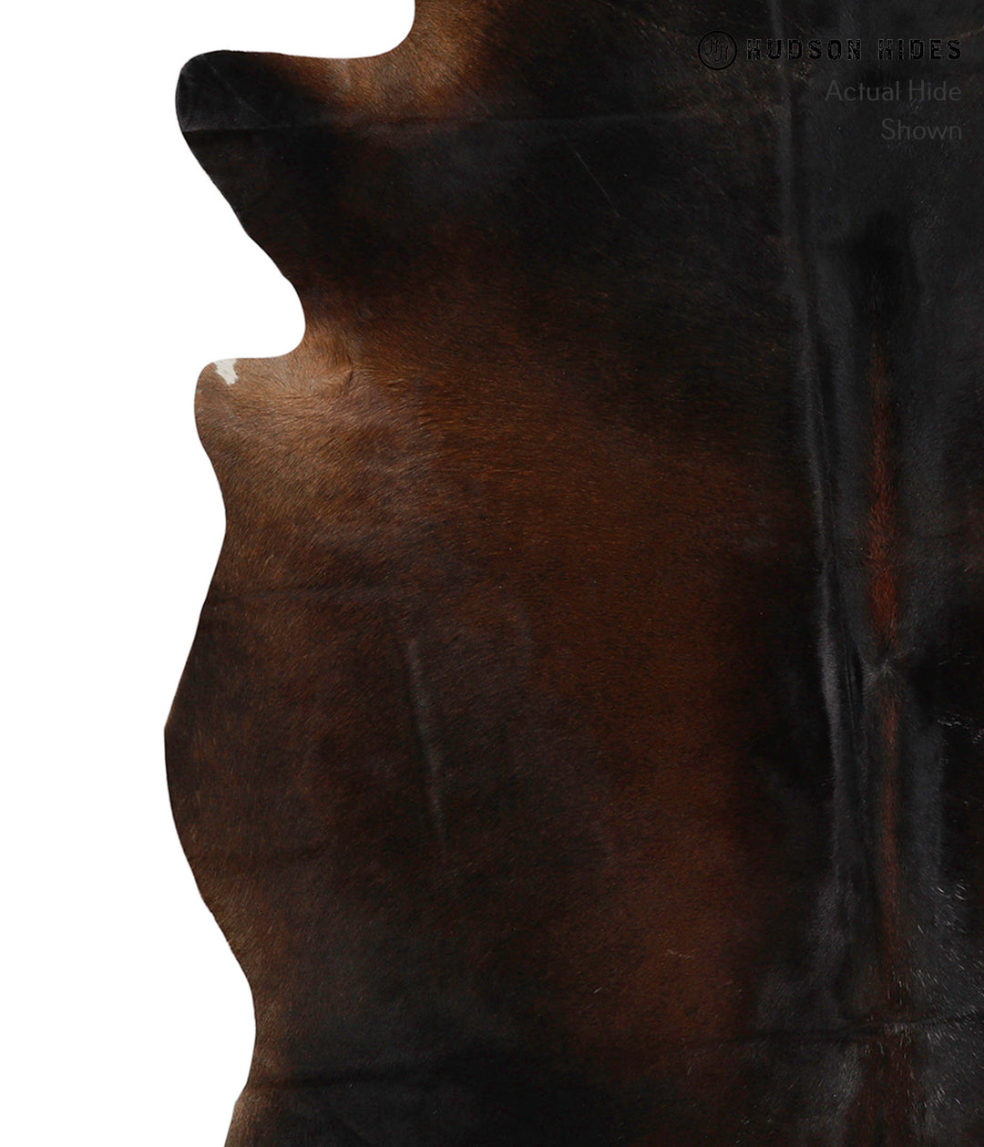Chocolate X-Large Brazilian Cowhide Rug 7'8"H x 6'3"W #83278 by Hudson
