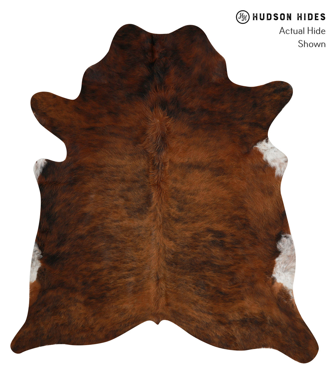 Dark Brindle X-Large Brazilian Cowhide Rug 7'3"H x 6'7"W #83303 by Hud
