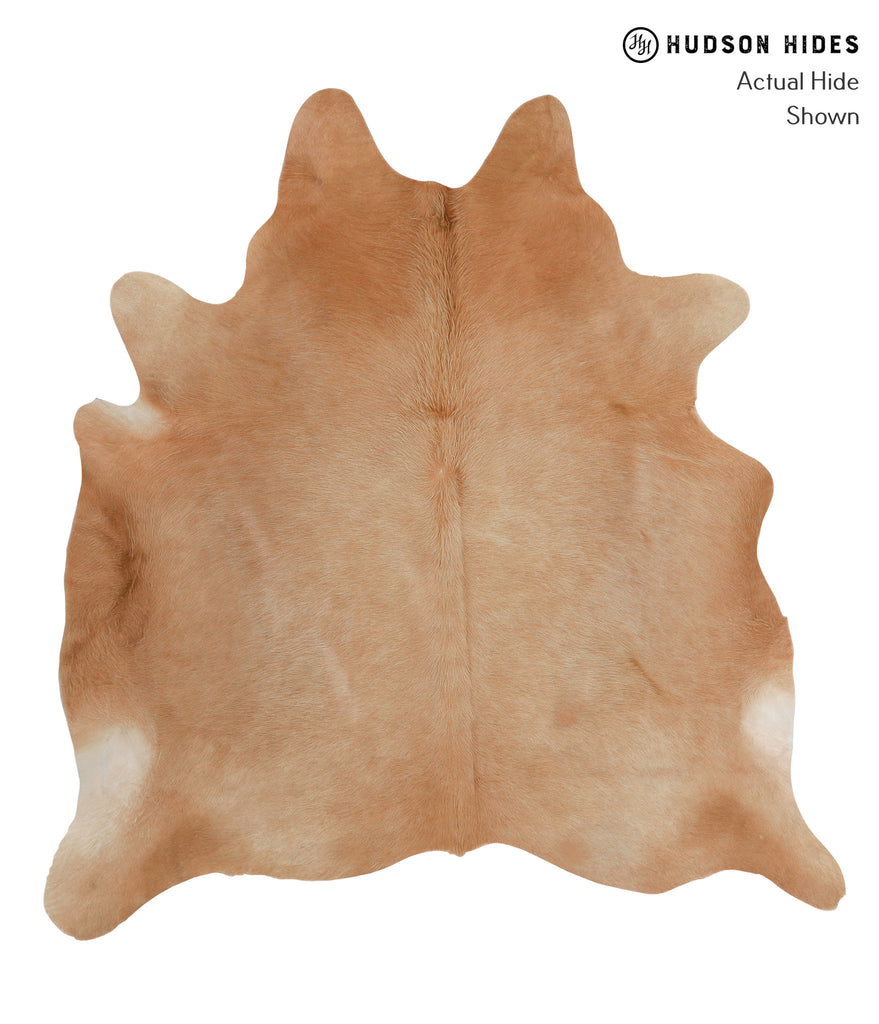 Beige X-Large Brazilian Cowhide Rug 6'7"H x 6'3"W #83306 by Hudson Hides
