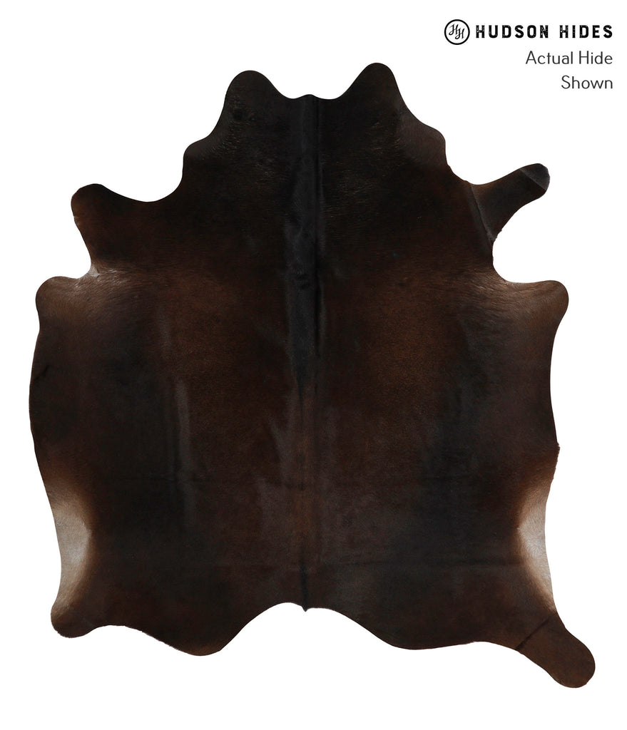 Chocolate X-Large Brazilian Cowhide Rug 6'10"H x 6'2"W #83318 by Hudson Hides
