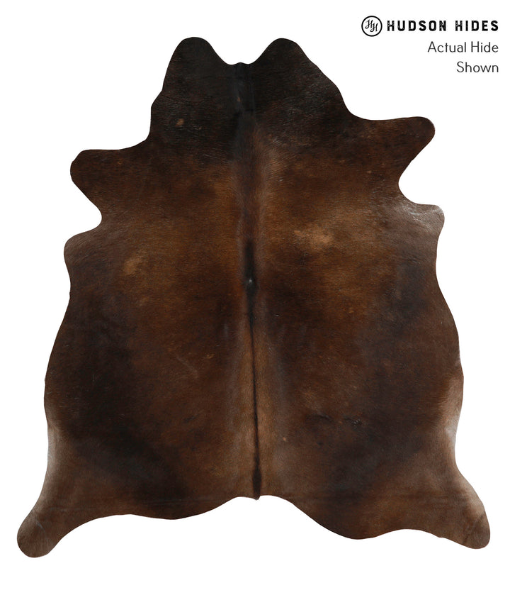 Chocolate Large Brazilian Cowhide Rug 6'4"H x 5'10"W #83325 by Hudson Hides