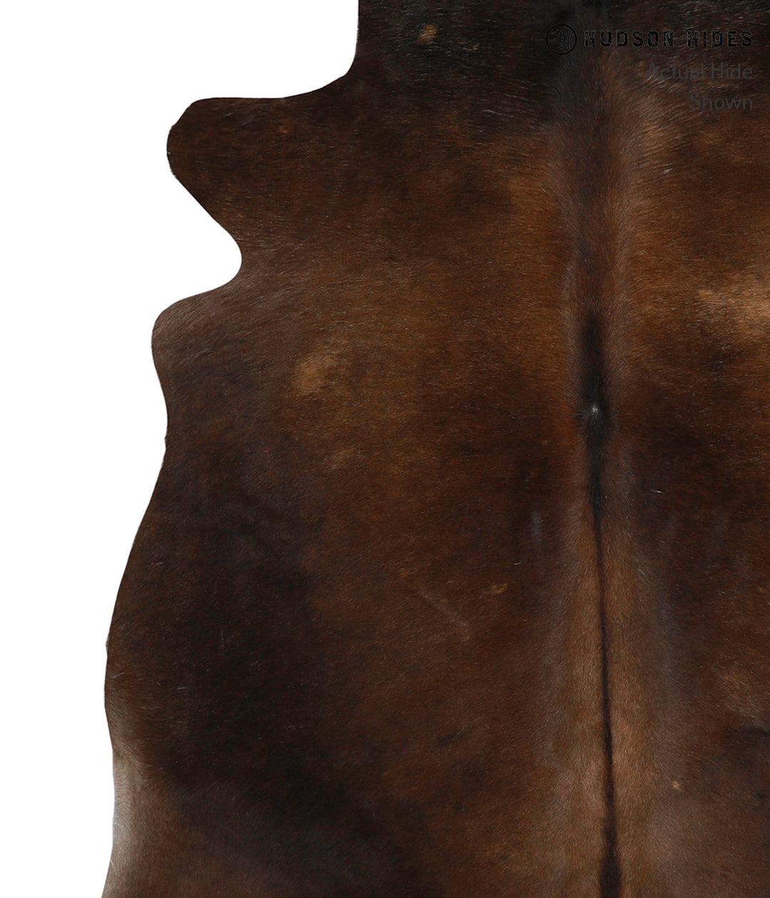 Chocolate Large Brazilian Cowhide Rug 6'4"H x 5'10"W #83325 by Hudson 