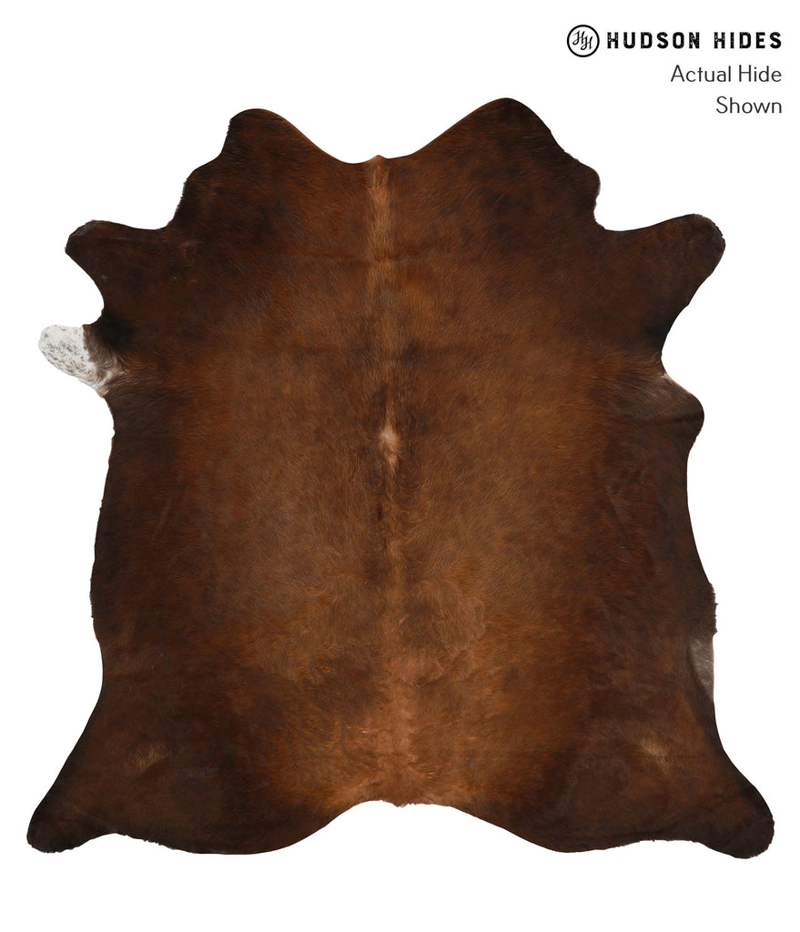 Chocolate X-Large Brazilian Cowhide Rug 6'11"H x 6'10"W #83352 by Hudson Hides