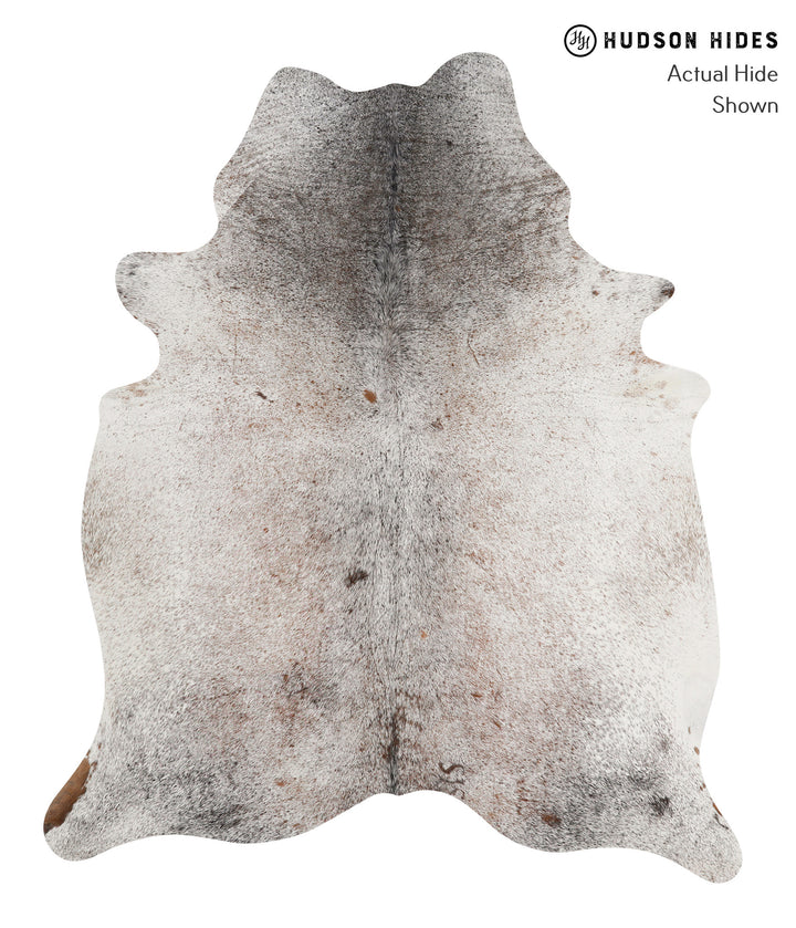 Salt and Pepper Brown X-Large Brazilian Cowhide Rug 7'1"H x 5'11"W #83379 by Hudson Hides