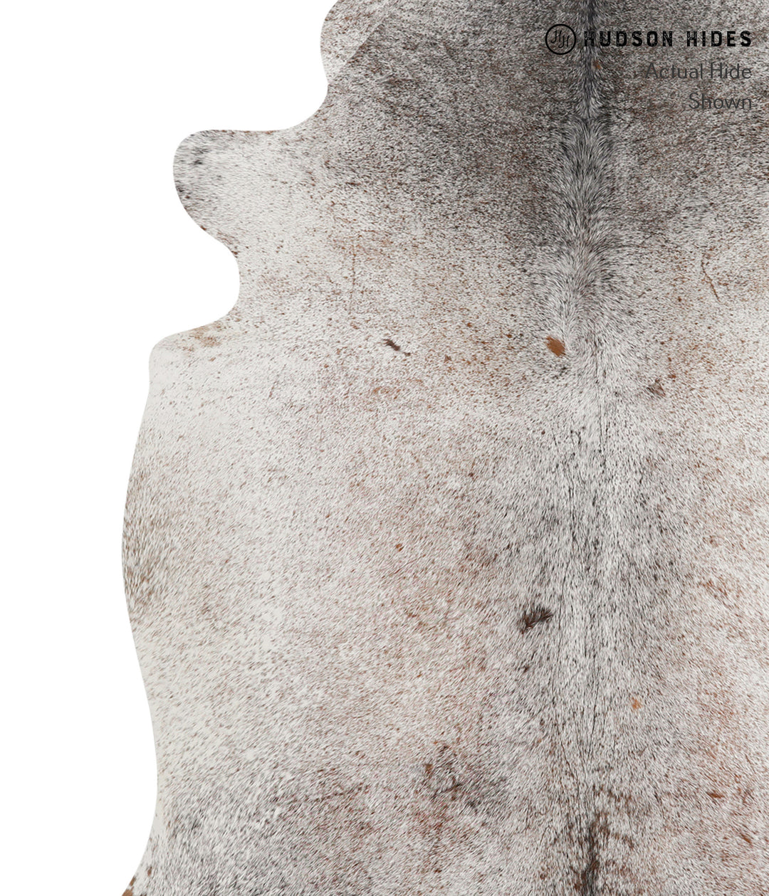 Salt and Pepper Brown X-Large Brazilian Cowhide Rug 7'1"H x 5'11"W #83