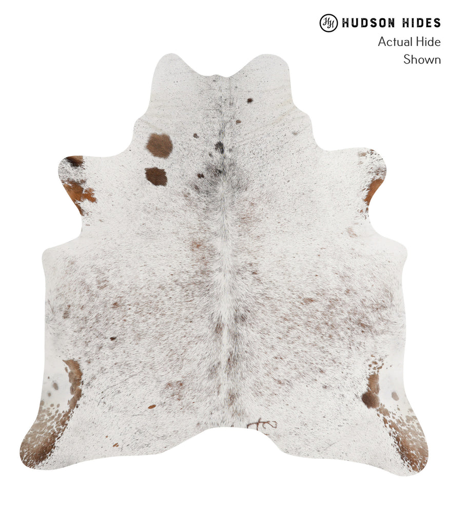 Salt and Pepper Brown X-Large Brazilian Cowhide Rug 6'5"H x 6'2"W #83383 by Hudson Hides
