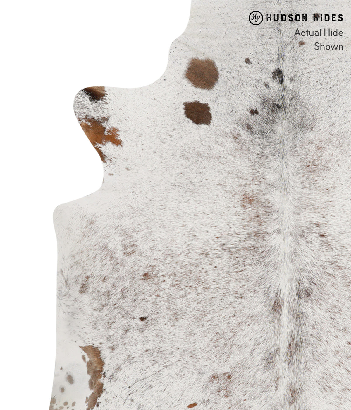 Salt and Pepper Brown X-Large Brazilian Cowhide Rug 6'5"H x 6'2"W #83383 by Hudson Hides