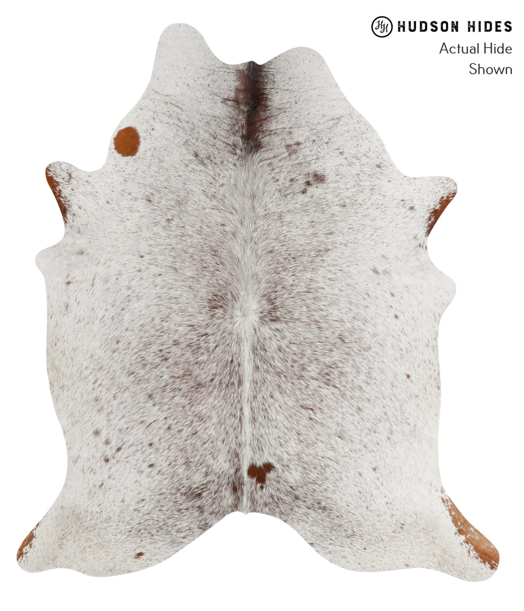 Salt and Pepper Brown X-Large Brazilian Cowhide Rug 6'9"H x 5'11"W #83