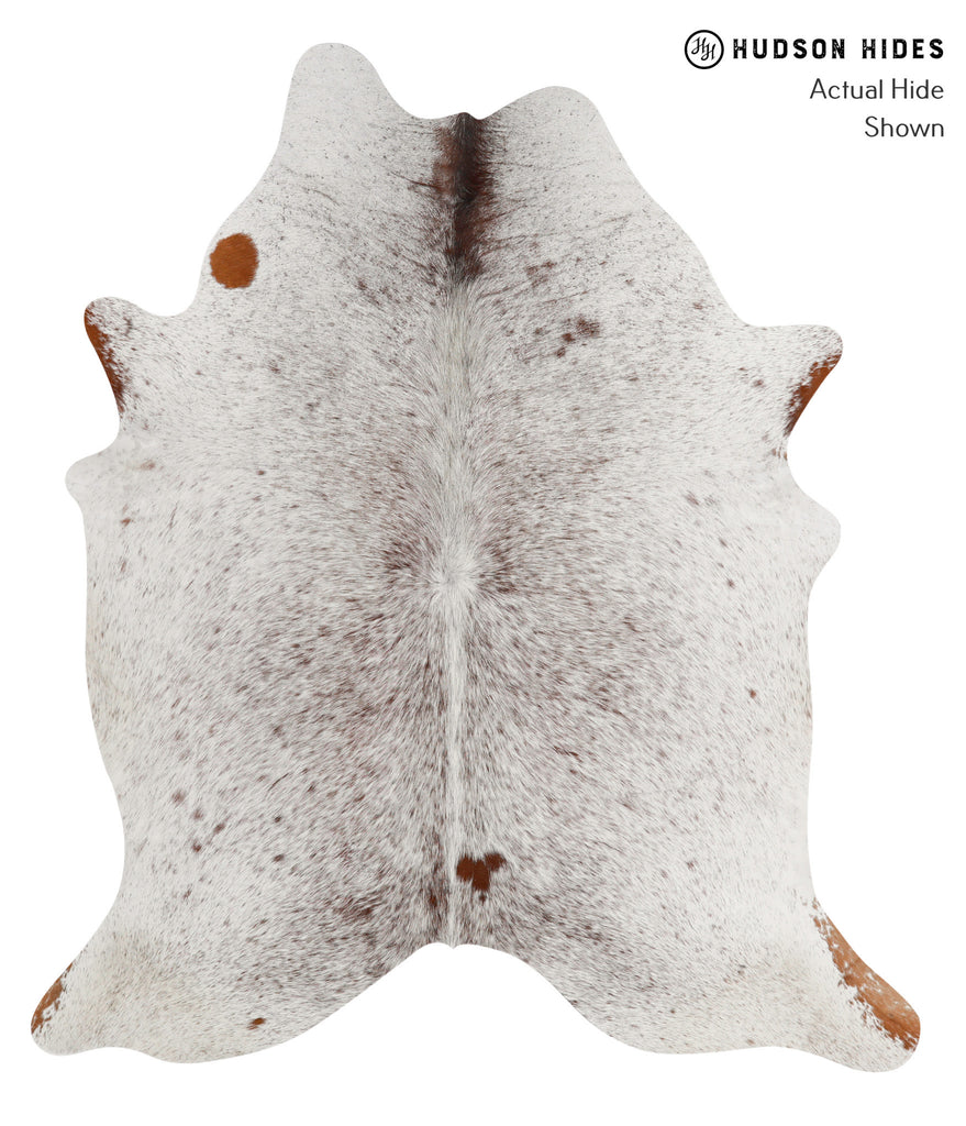 Salt and Pepper Brown X-Large Brazilian Cowhide Rug 6'9"H x 5'11"W #83409 by Hudson Hides