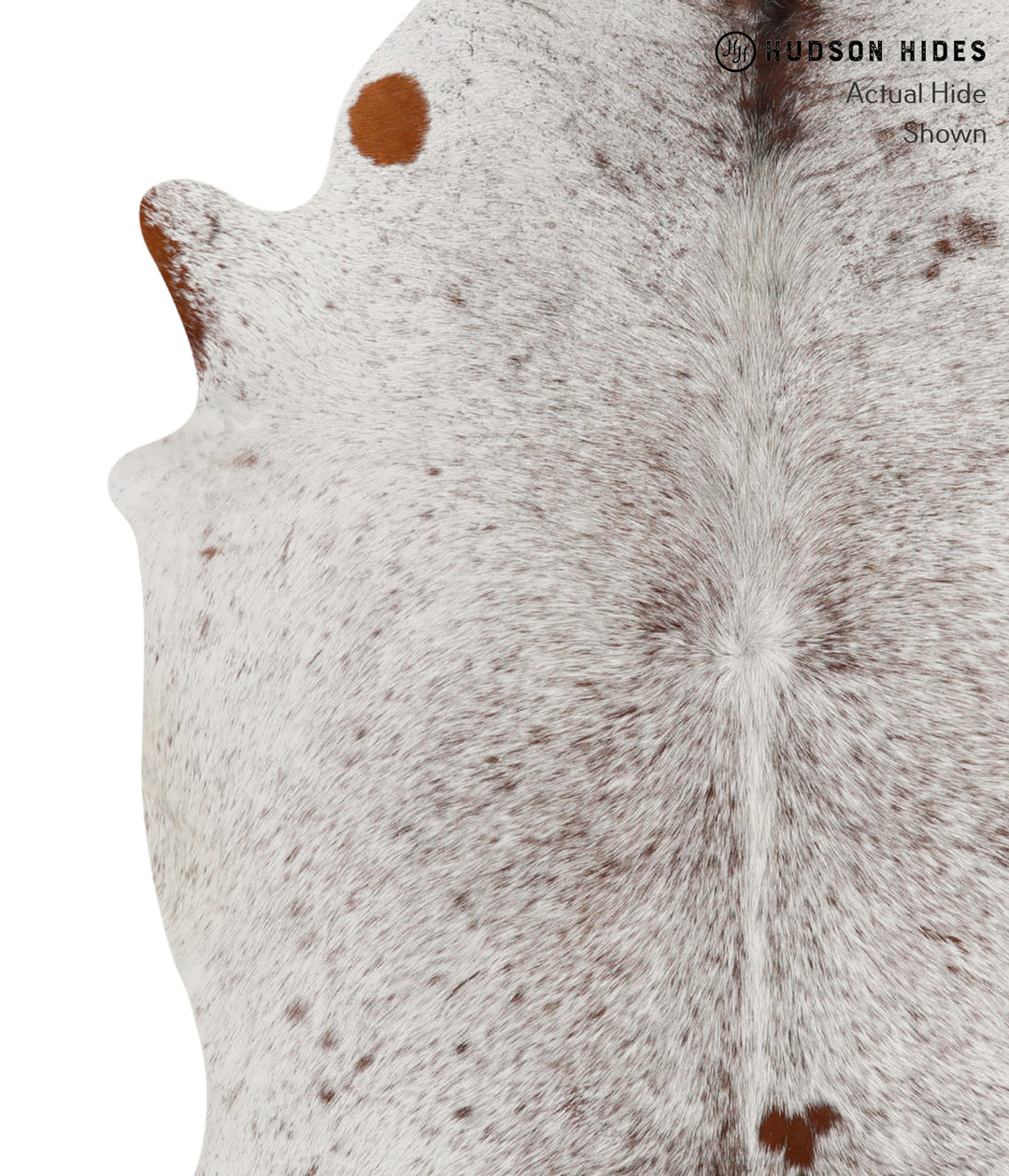Salt and Pepper Brown X-Large Brazilian Cowhide Rug 6'9"H x 5'11"W #83