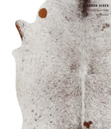 Salt and Pepper Brown X-Large Brazilian Cowhide Rug 6'9"H x 5'11"W #83409 by Hudson Hides