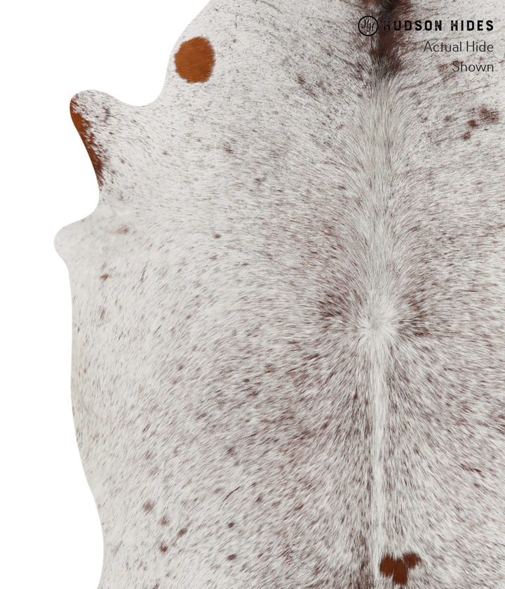 Salt and Pepper Brown X-Large Brazilian Cowhide Rug 6'9"H x 5'11"W #83409 by Hudson Hides