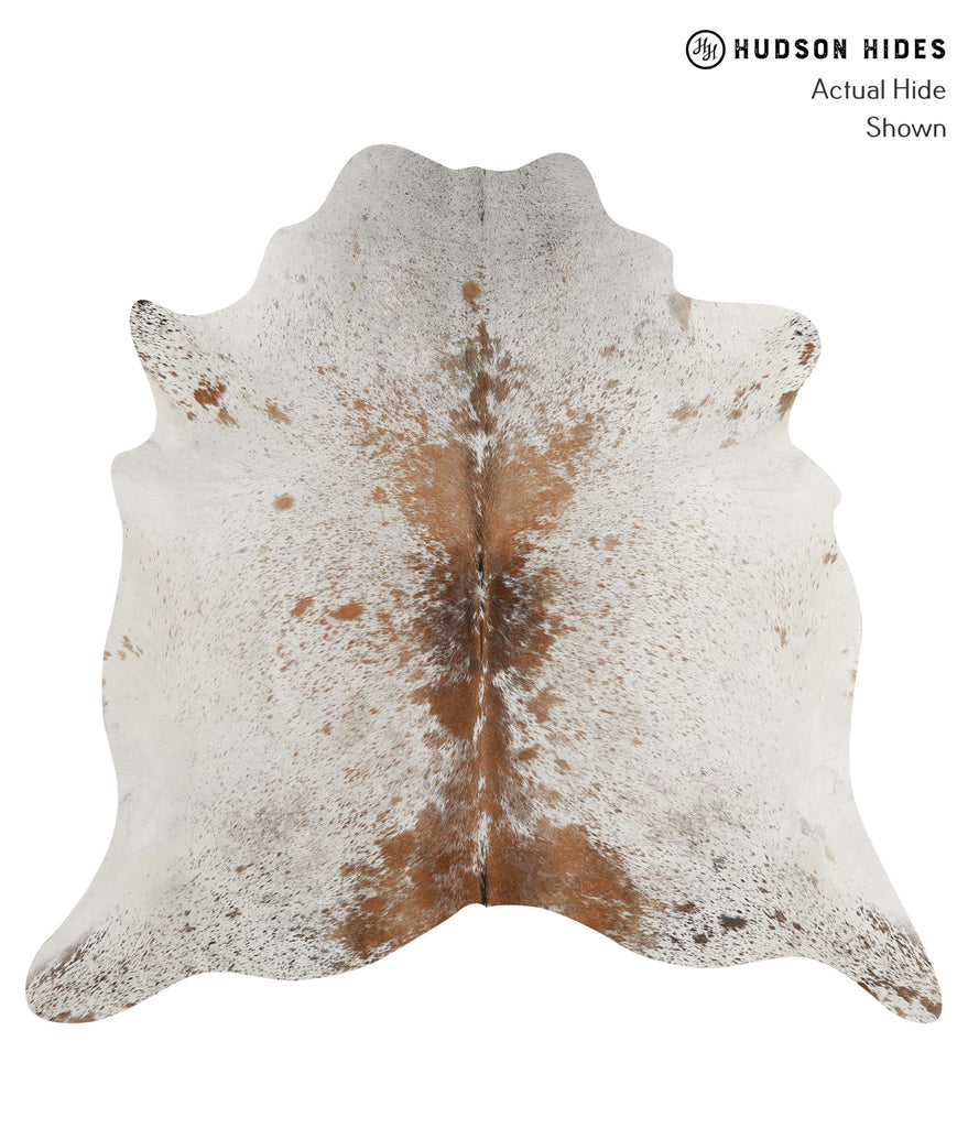 Salt and Pepper Brown X-Large Brazilian Cowhide Rug 6'3"H x 6'6"W #83412 by Hudson Hides
