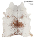 Salt and Pepper Brown Large Brazilian Cowhide Rug 6'6"H x 5'8"W #83416 by Hudson Hides