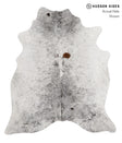 Salt and Pepper Black Large Brazilian Cowhide Rug 6'2"H x 5'5"W #83420 by Hudson Hides