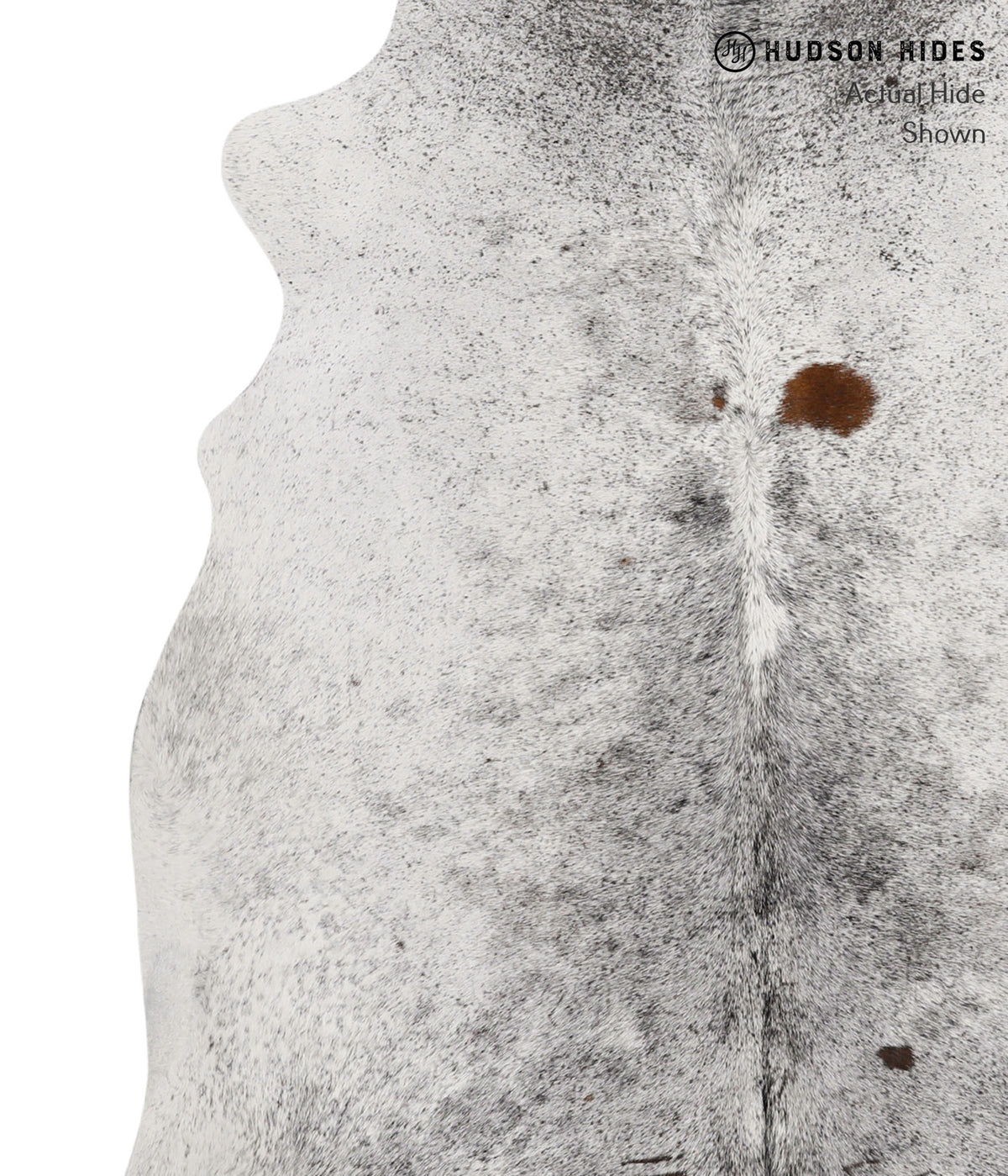 Salt and Pepper Black Large Brazilian Cowhide Rug 6'2"H x 5'5"W #83420 by Hudson Hides