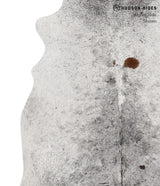 Salt and Pepper Black Large Brazilian Cowhide Rug 6'2"H x 5'5"W #83420 by Hudson Hides