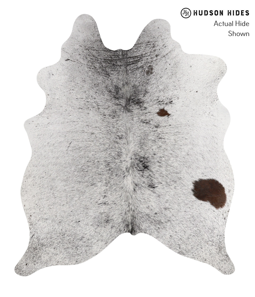 Salt and Pepper Black Large Brazilian Cowhide Rug 6'3"H x 5'3"W #83421