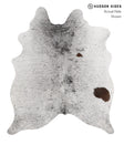 Salt and Pepper Black Large Brazilian Cowhide Rug 6'3"H x 5'3"W #83421 by Hudson Hides