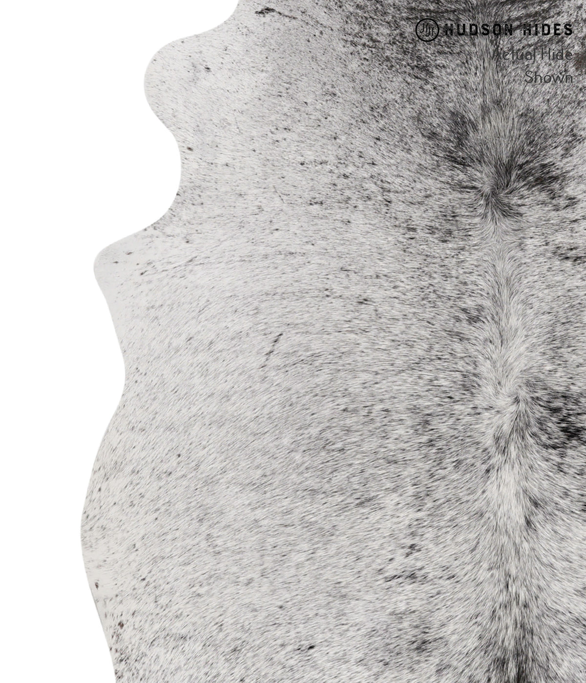 Salt and Pepper Black Large Brazilian Cowhide Rug 6'3"H x 5'3"W #83421 by Hudson Hides