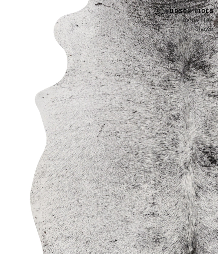 Salt and Pepper Black Large Brazilian Cowhide Rug 6'3"H x 5'3"W #83421 by Hudson Hides