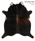 Dark Brindle X-Large Brazilian Cowhide Rug 7'2"H x 6'3"W #83444 by Hudson Hides